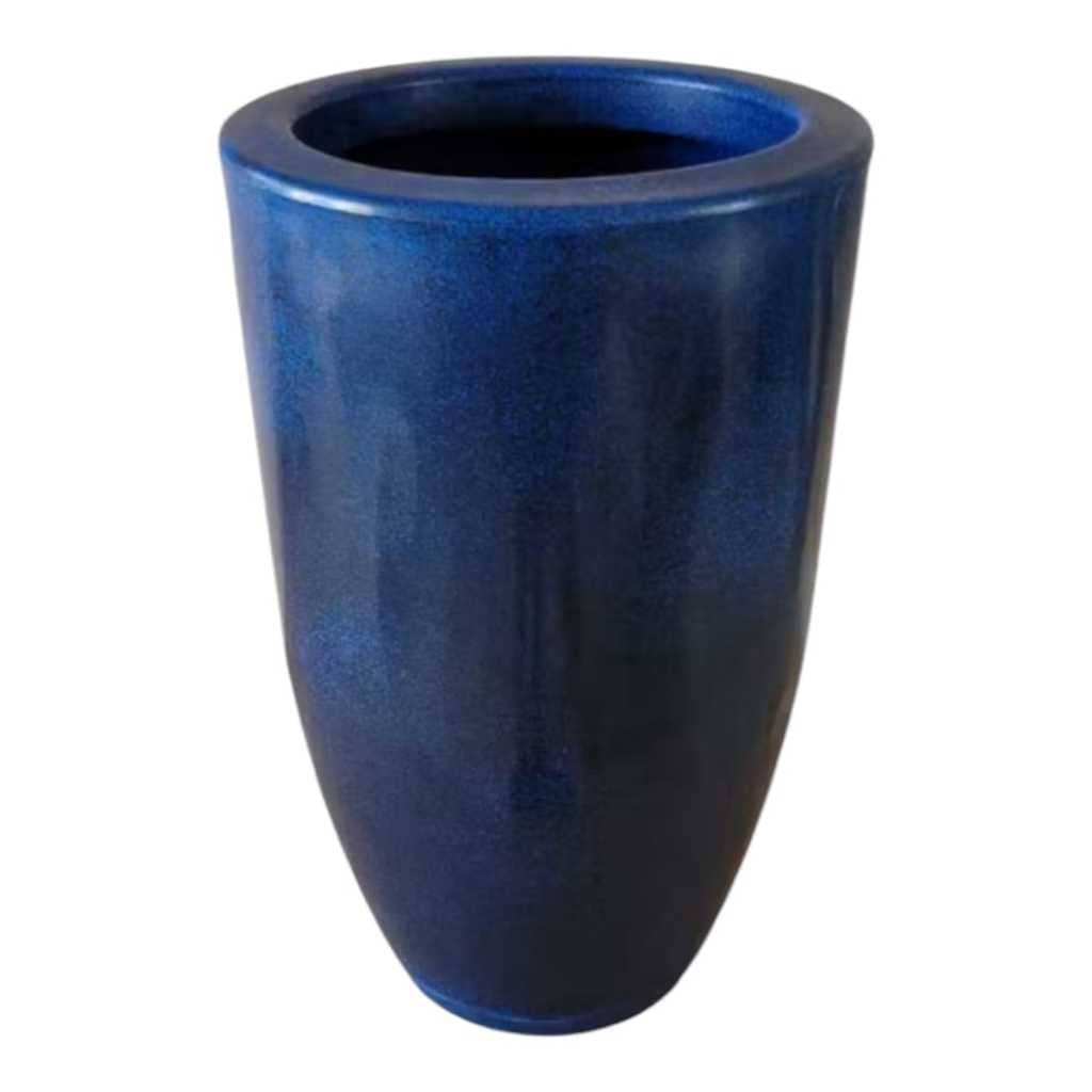 Vaso para planta em polietileno modelo Ibiza PP com prato coletor 40x25x16 cm