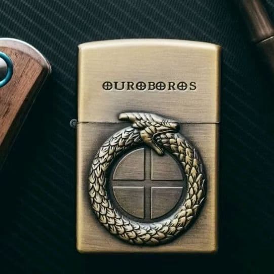 Acendedor Tipo Zippo Ouroboros Maçonaria
