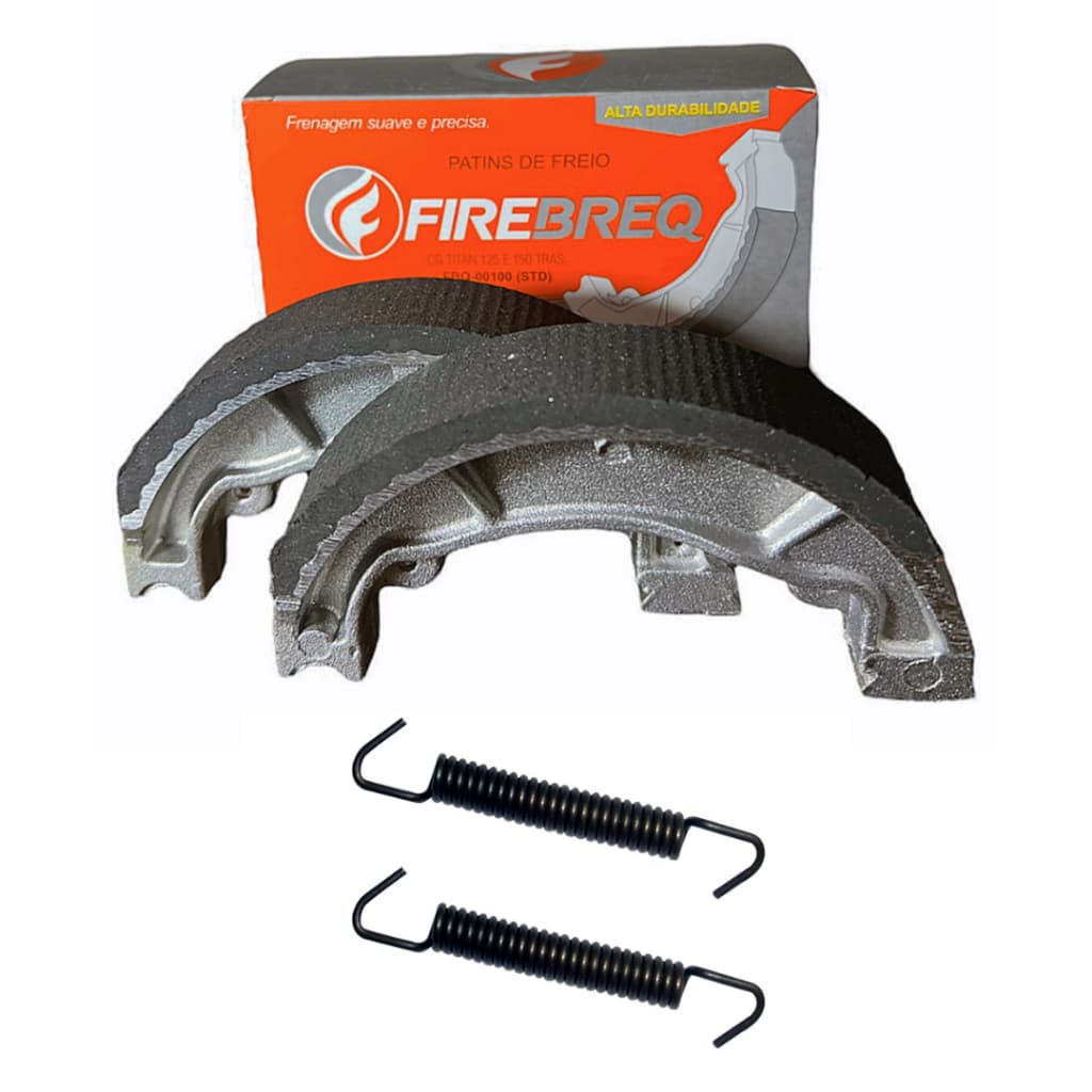 Patim Lona De Freio + Molinhas Honda Biz 125 Bros 125 150 Pop 100 Tras Firebreq