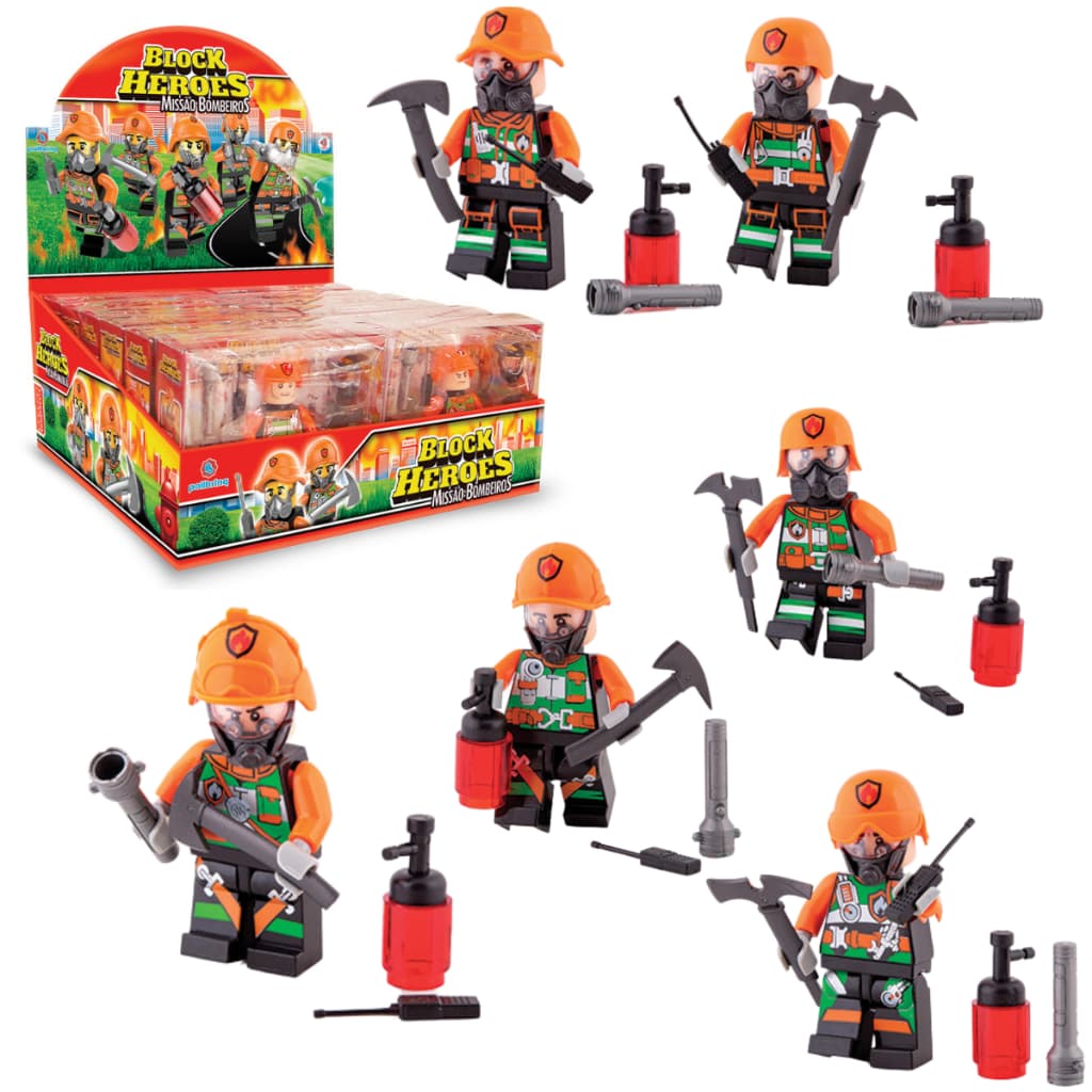 Block Heroes Missão Bombeiros Brinquedo