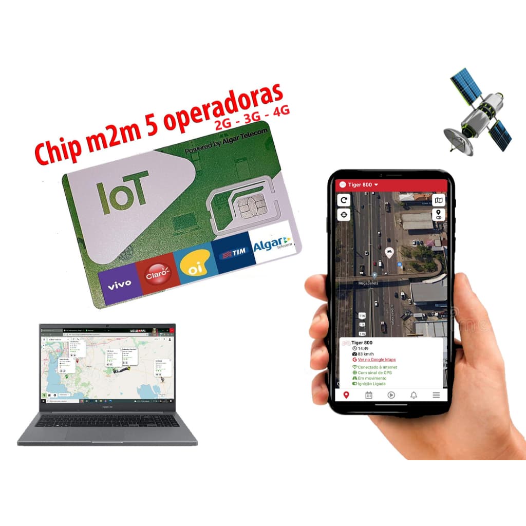 chip m2m 5 operadoras para rastreador