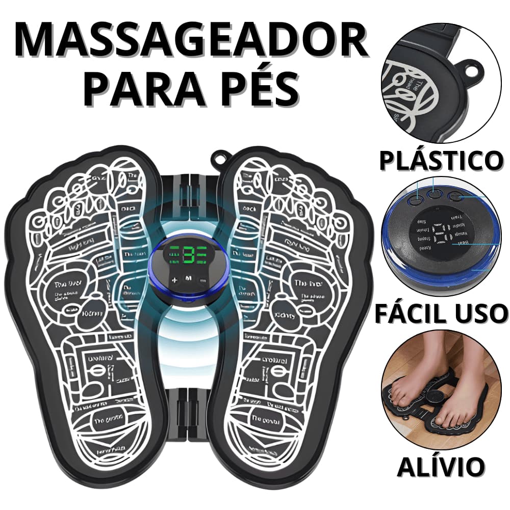 Tapete De Massagem Para Os Pés Massageador De Pe Mini Massageador Eletrico Fisioterapia