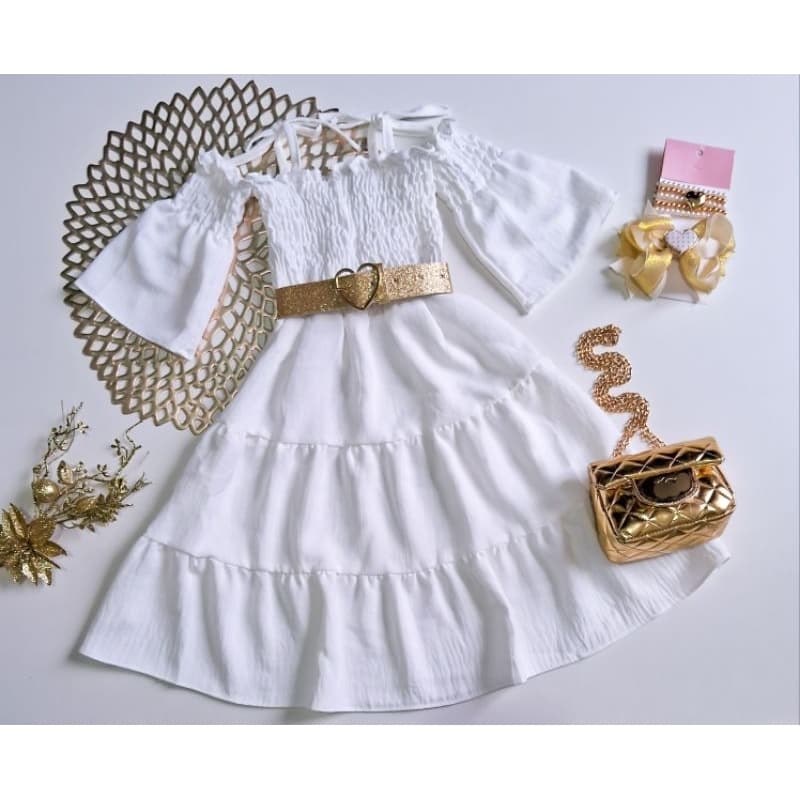 Vestido infantil festas ano novo look final do ano