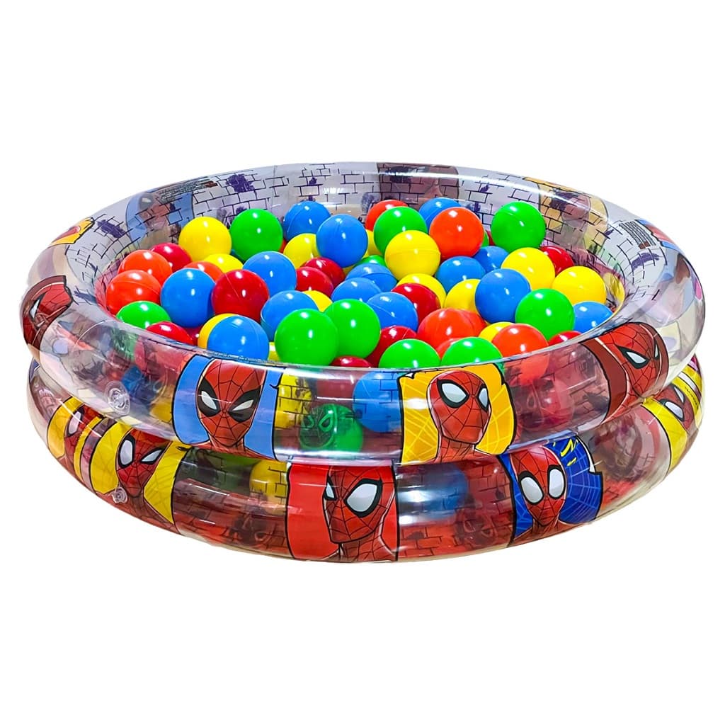 Piscina de Bolinha Homem Aranha Spiderman + 50 Bolinhas Coloridas