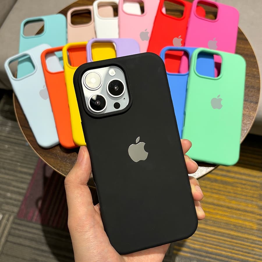 Capa protetora de silicone líquido para iPhone 14, 14 Pro, 14 Plus, 14 Pro Max elegante suave para a pele antiderrapante