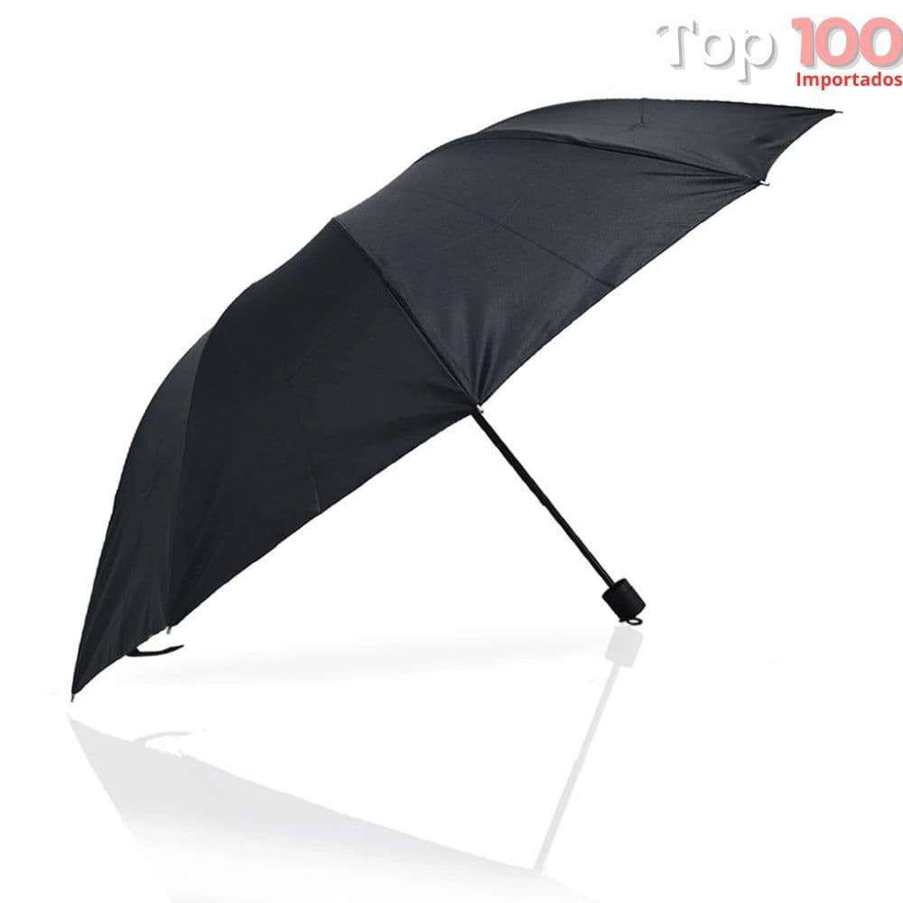 Guarda Chuva Grande Reforçado Original Preto Dobrável Tamanhos P G