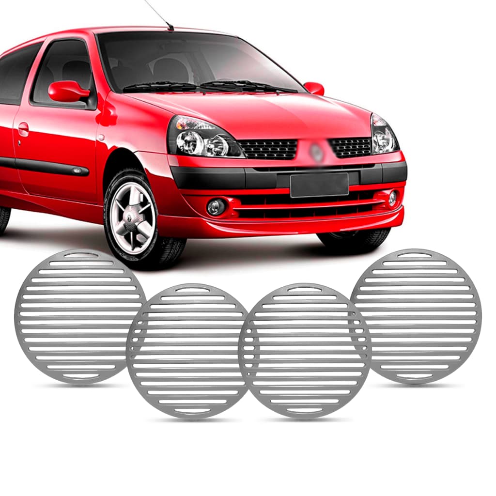 Tela Grade Porta Alto Falante Dianteira/Tras Clio Symbol 2000 Á 2012 Cinza Cinza Claro Top