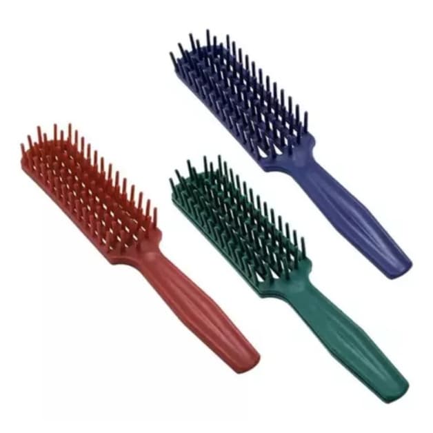 12 Escova Desembaraça Cabelos Modelo Jacaré Plástico Pentear