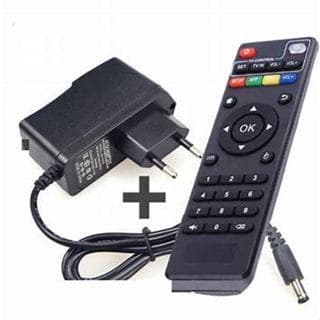 Kit Controle Universal Para Smart Box TV + Fonte Universal Para Smart Box TV