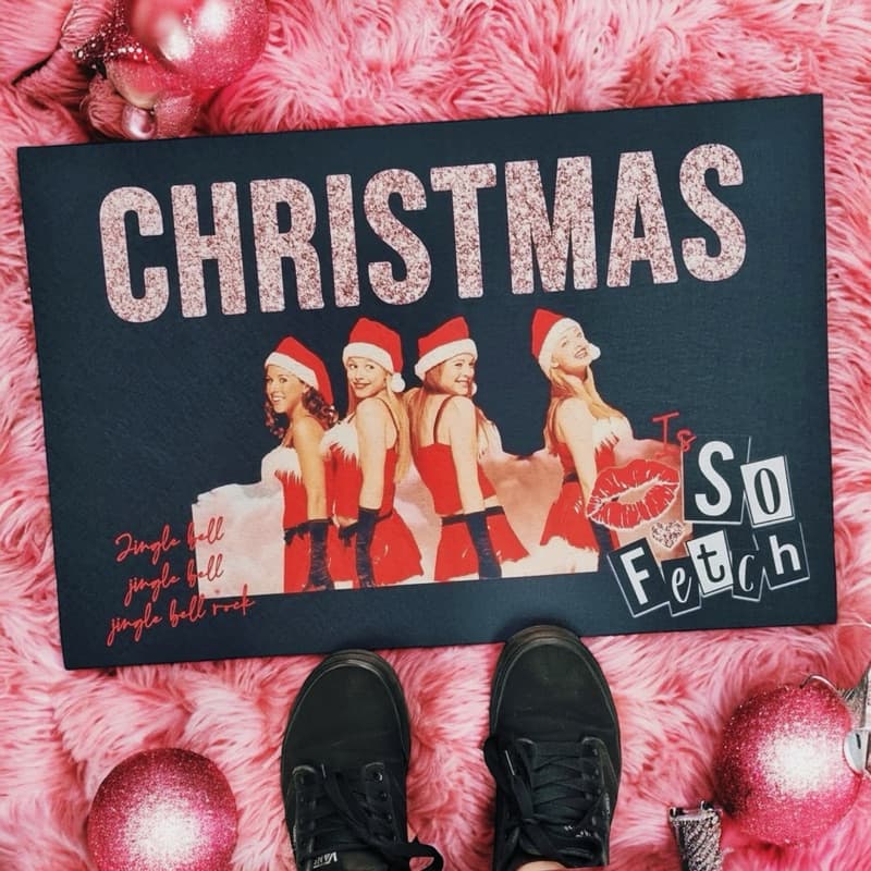 Tapete capacho para porta de entrada - Christmas is so fetch meninas malvadas