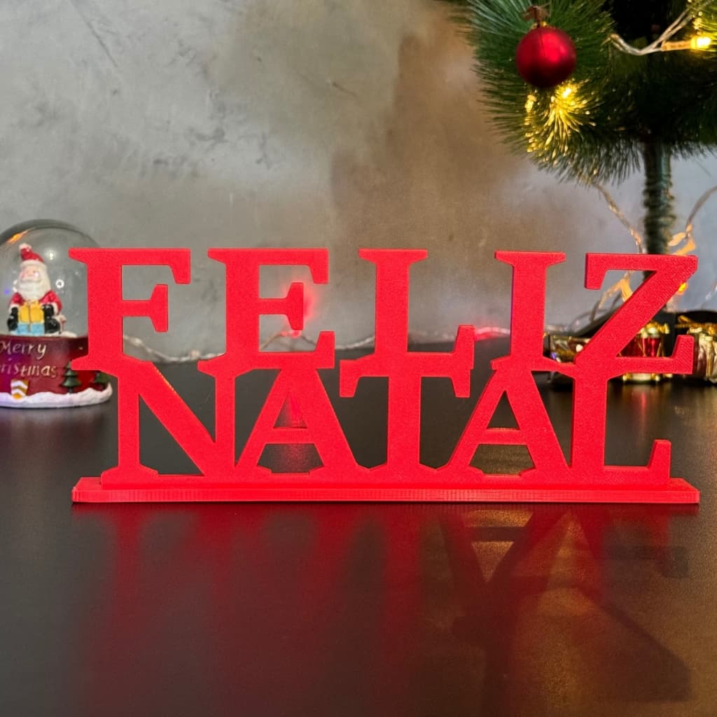 Enfeite de Mesa Letreiro Natal - Feliz Natal Lembrancinha