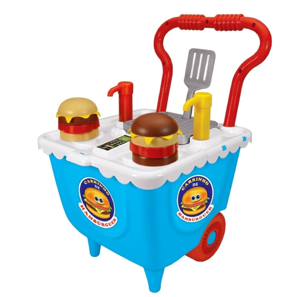 Lanchonete Infantil Carrinho Hamburgueria Azul Tilin