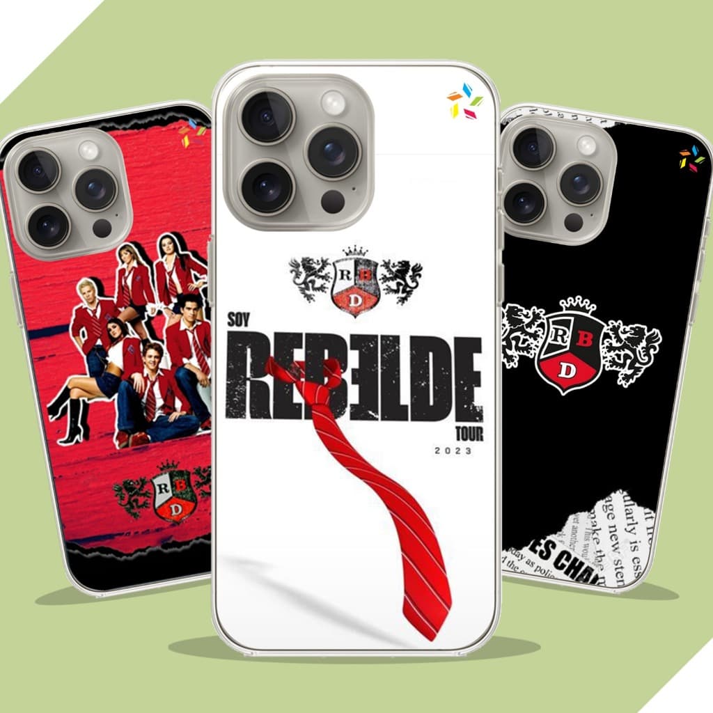 Capa Capinha Personalizada Anti-Impacto - Coleção Rebelde, RBD - Para Todos os Modelos de Celular