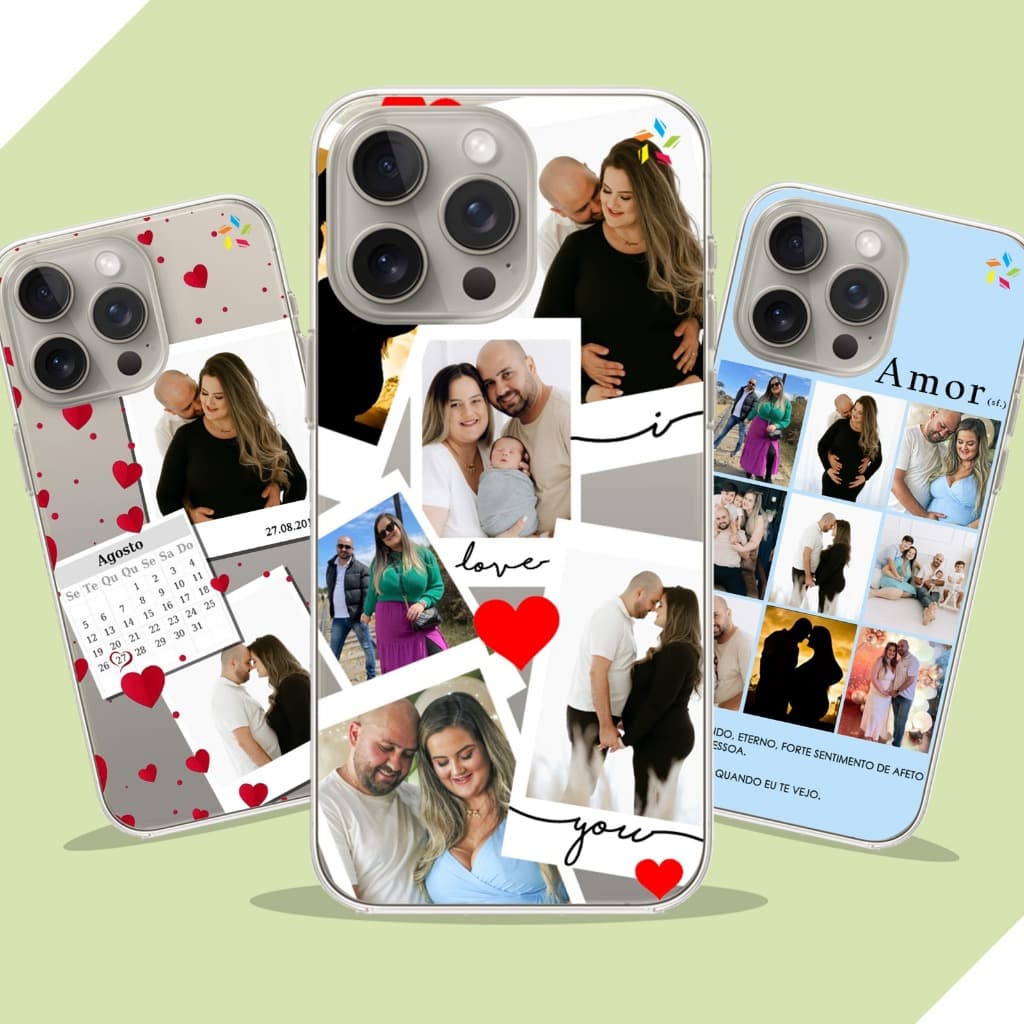 Capa Capinha personalizada Anti-Impacto - Dia dos Namorados 2024, com Foto e Nome - Para Todos Modelos de Celular