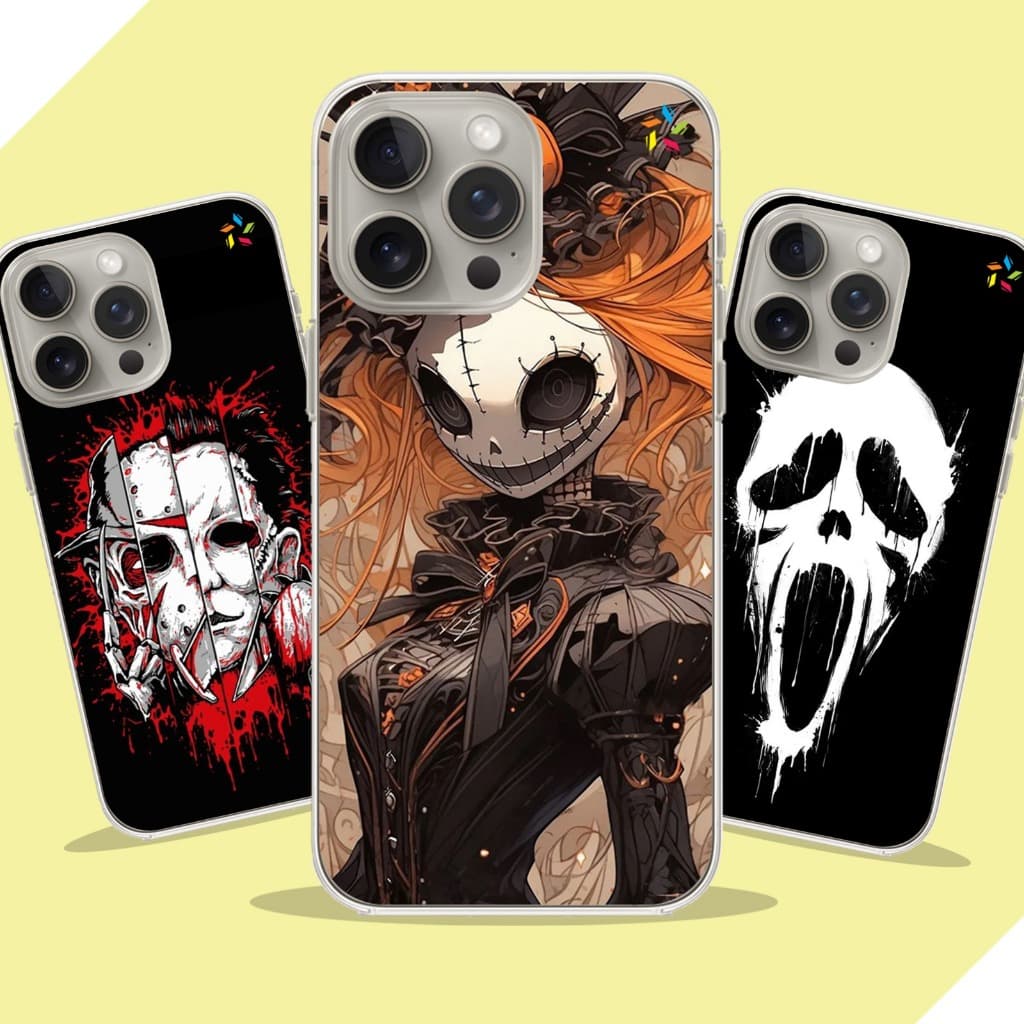 Capa Capinha Case para Todos os Aparelhos, Samsung, iPhone, Motorola, Xiaomi, Poco - Halloween, ícones do Terror