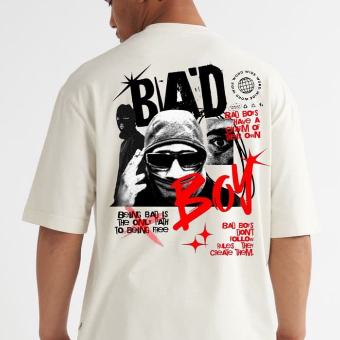 Camiseta Oversized Bad Boys T-Shirt Premium Masculina Feminina 100% Algodão Reforçada Moda Street
