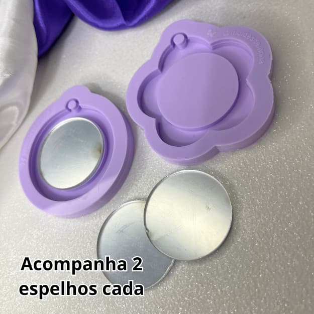 Molde de silicone para resina espelho vazado e shaker para chaveiro de resina. Escolha a opção.