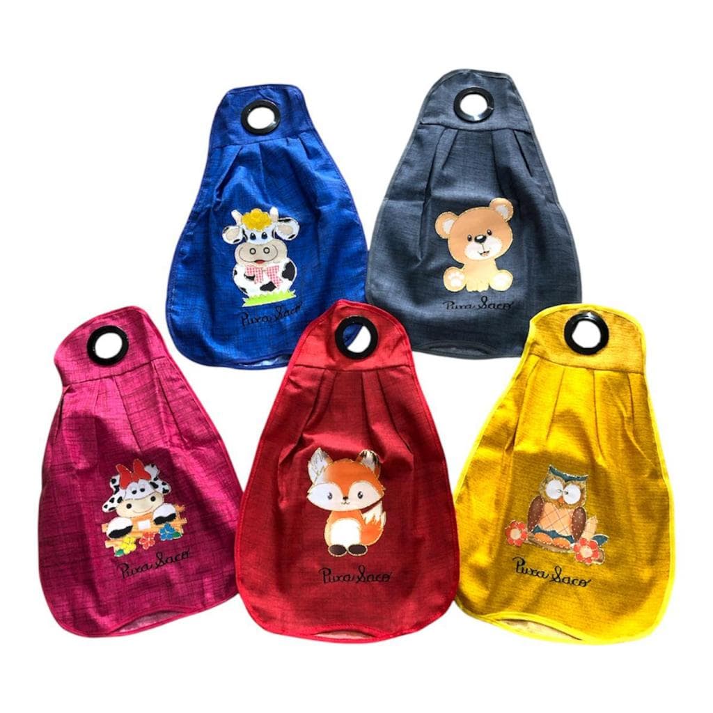 Puxa Saco Matelado para Sacolas Plasticas - Modelo Bordado com Viés Largo
