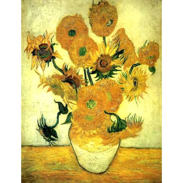 Kit Pintura De Diamante 5d Diy 20x30 Girassol Van Gogh