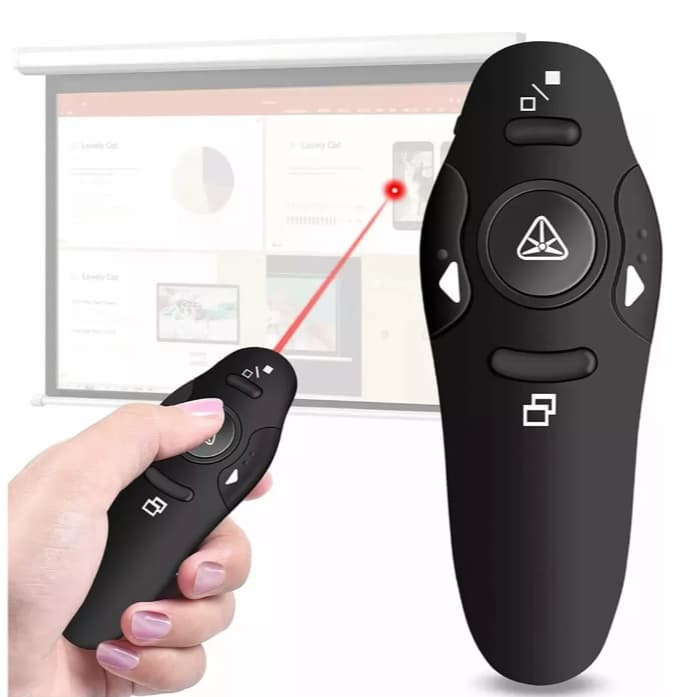 Caneta Apresentador De Slide Laser Controle Apontador Multimídia Passador De Slides Ministrar Aulas Palestra Congresso