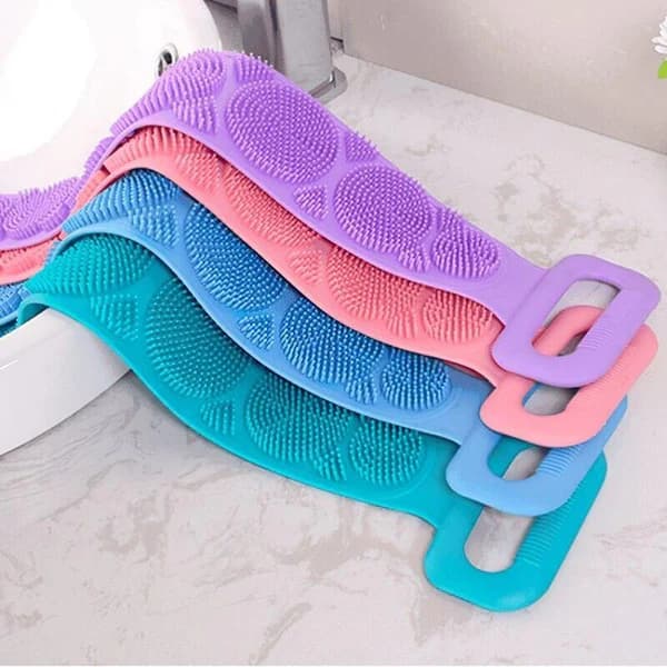 Kit 2 Tiras Esfoliantes para as Costas Banho Prático Fácil Limpeza