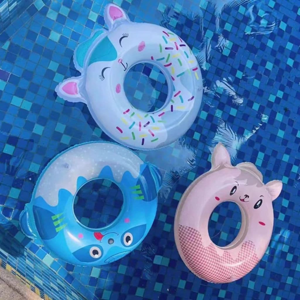Boia Infantil Circular Inflável Animais Bichinhos 65cm p/ Piscina Praia