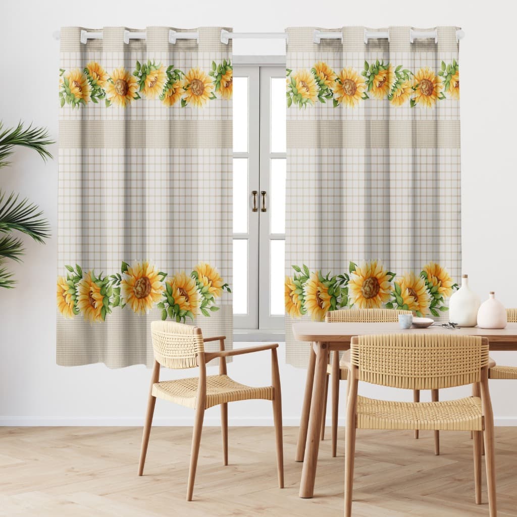 Cortina de Cozinha Encantos 2,00 x 1,50 Decoração, Estampada, Janela