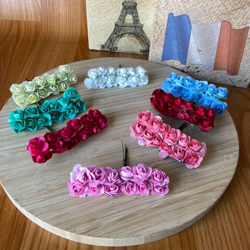 Flor de papel - Pacote de Mini Florzinhas 144 unidades  para lembrancinha e decoração de festa.