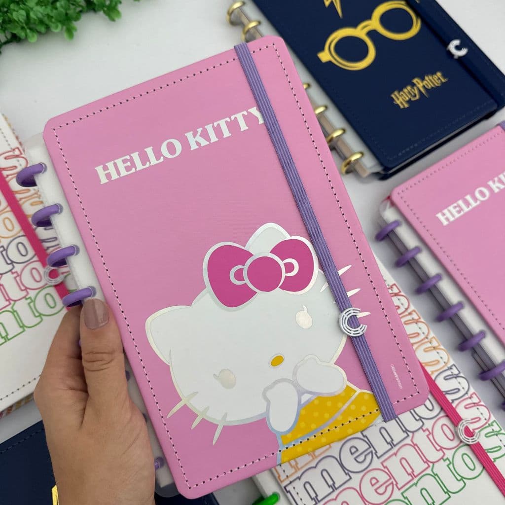 Caderno Inteligente Rosa Hello Kitty (A5, Médio e Grande) 80 Folhas - Caderno Inteligente