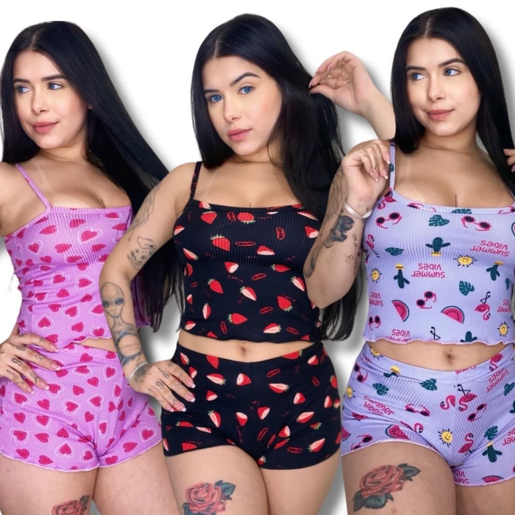 Baby Doll Canelado em Suede Estampado Blogueira