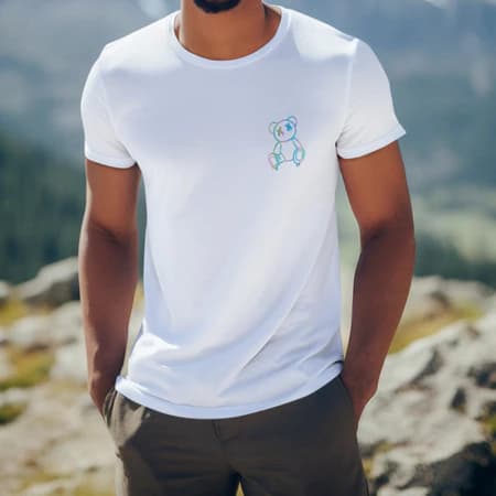 Camiseta Masculina URSO Estampada Camisa Gola Redonda