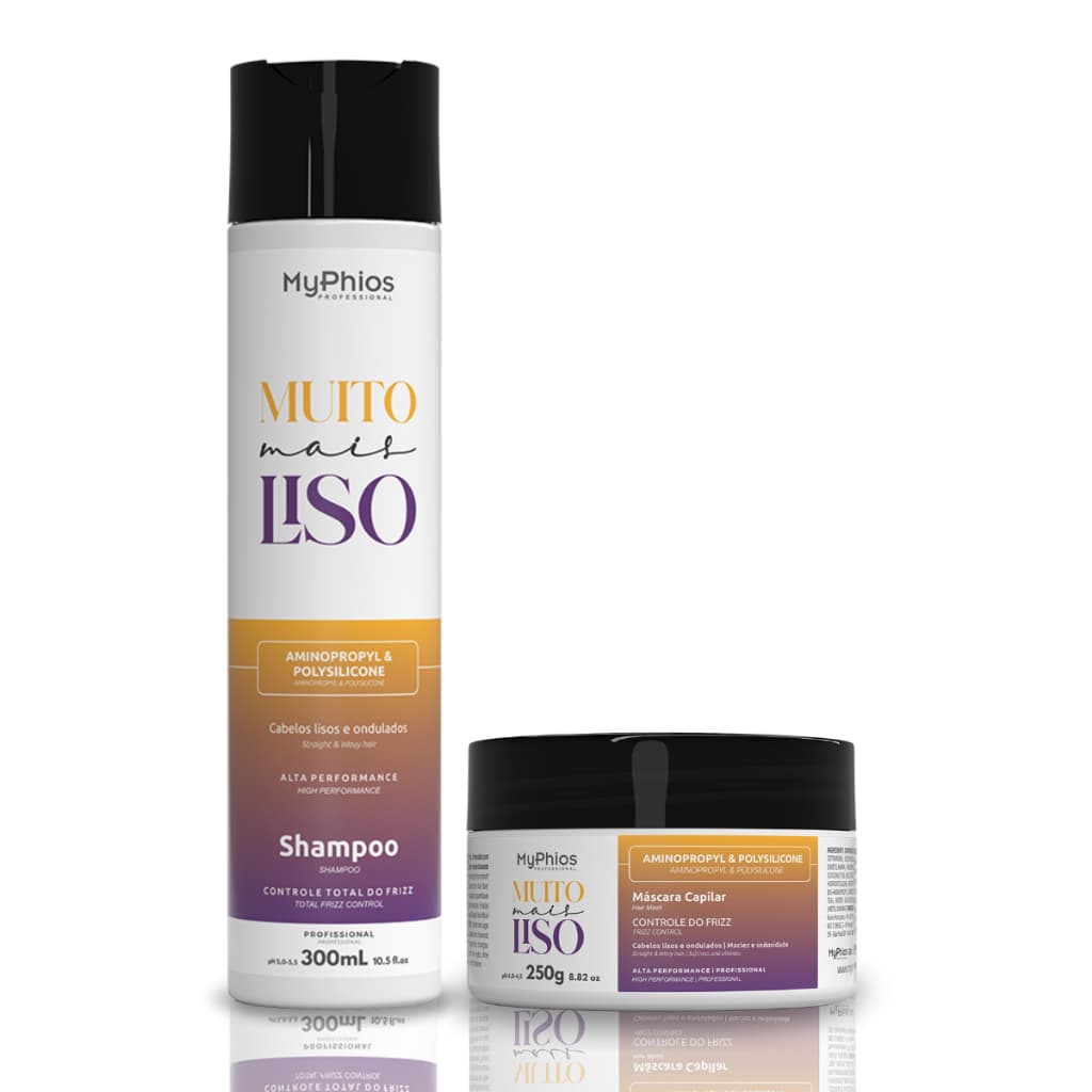 Kit Shampoo e Máscara Muito Mais Liso - MyPhios