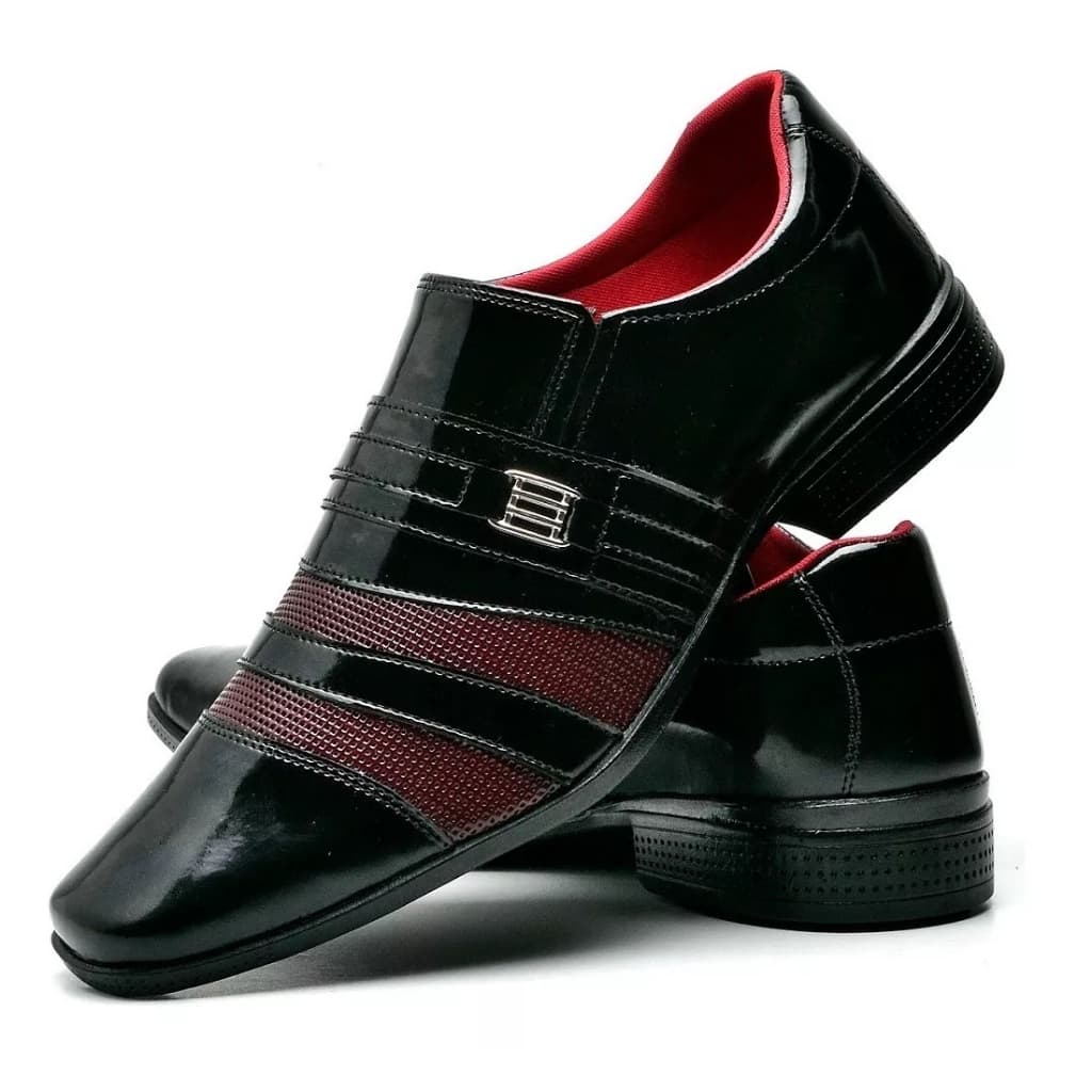 sapato social masculino vinho verniz original dubuy