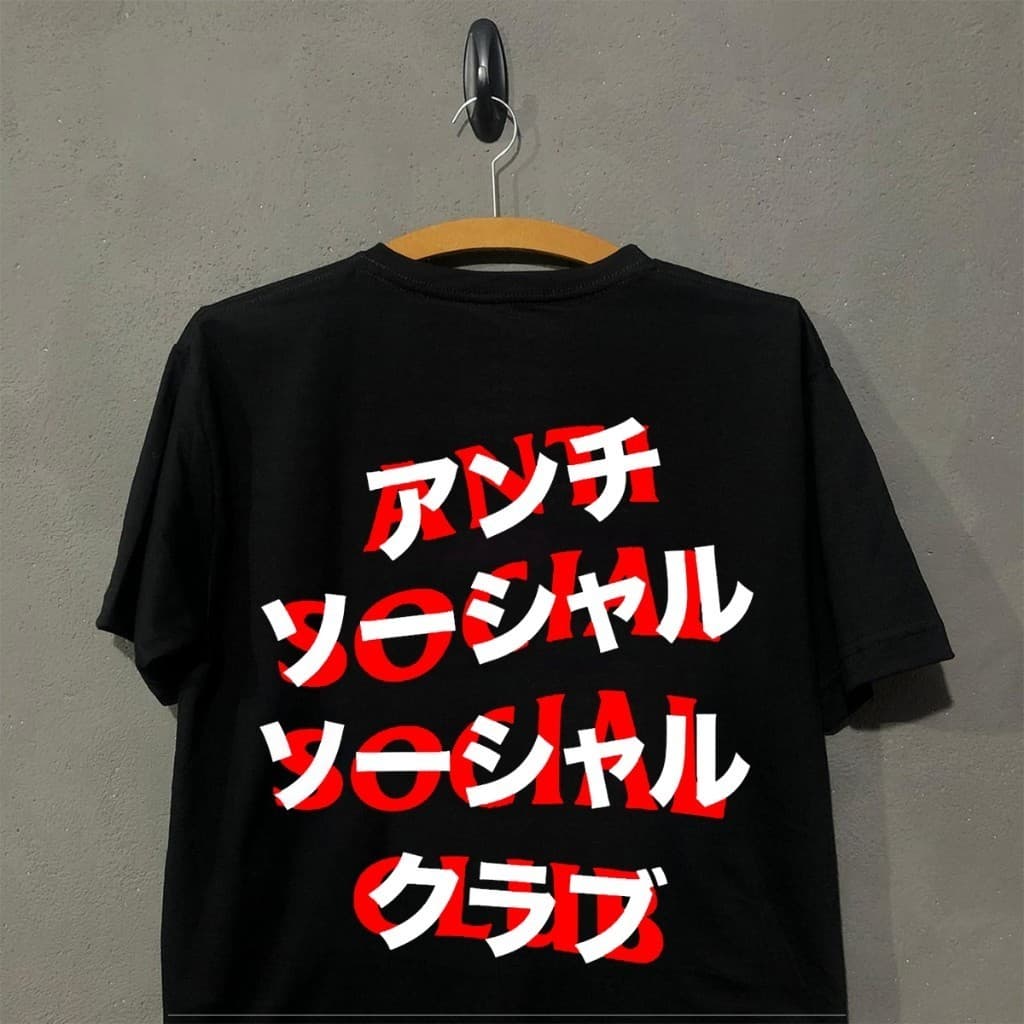 Camiseta ANTISOCIAL JAPÃO F/C  super confortavel Basica Algodao Manga Curta fio 30.1 Camisa Only