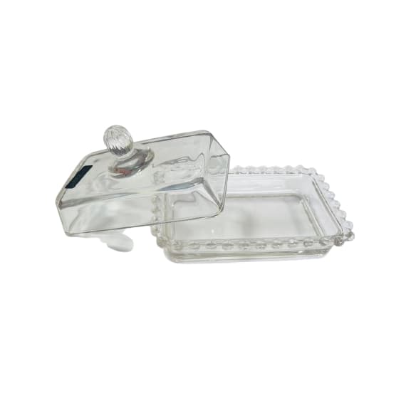 Mantegueira  de Vidro  Cristal  10cm Cristal Porta manteiga