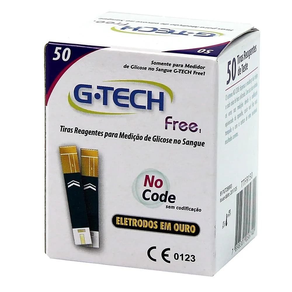 50 Tiras G-Tech Free C/ Nota Fiscal