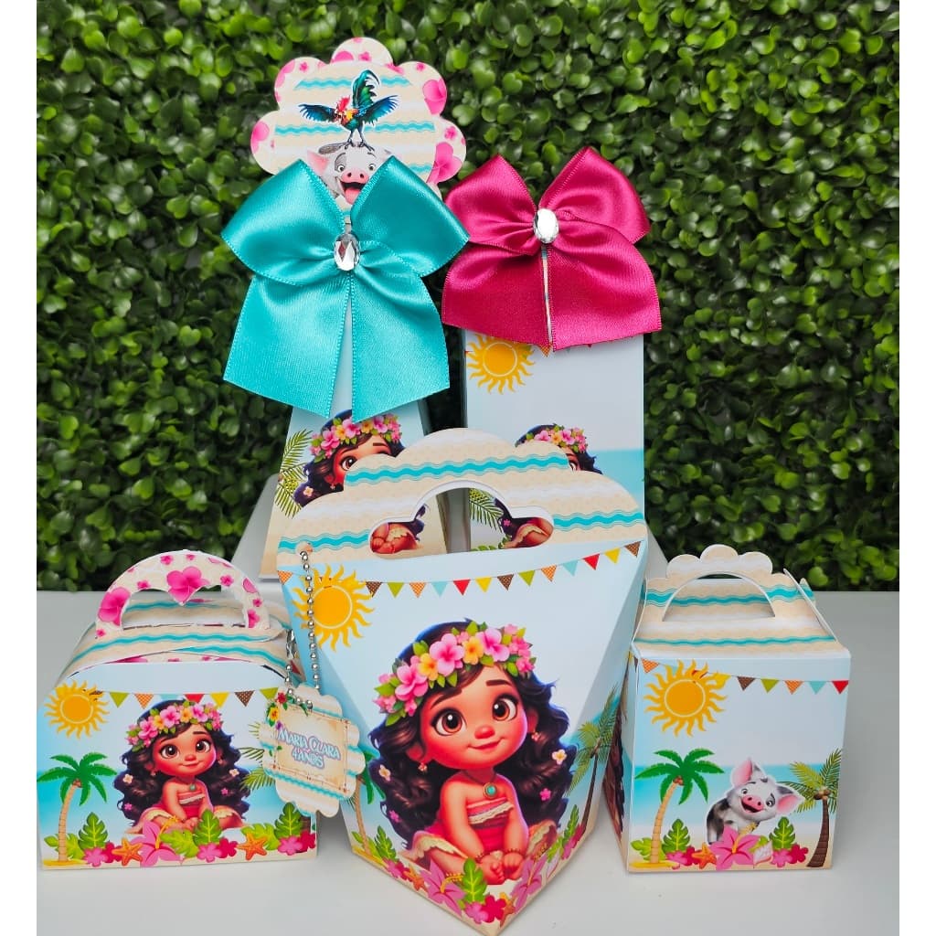 Kit Caixa Montada MOANA CUTE - Personalizados - Festa infantil - Aniversário - Lembrancinha