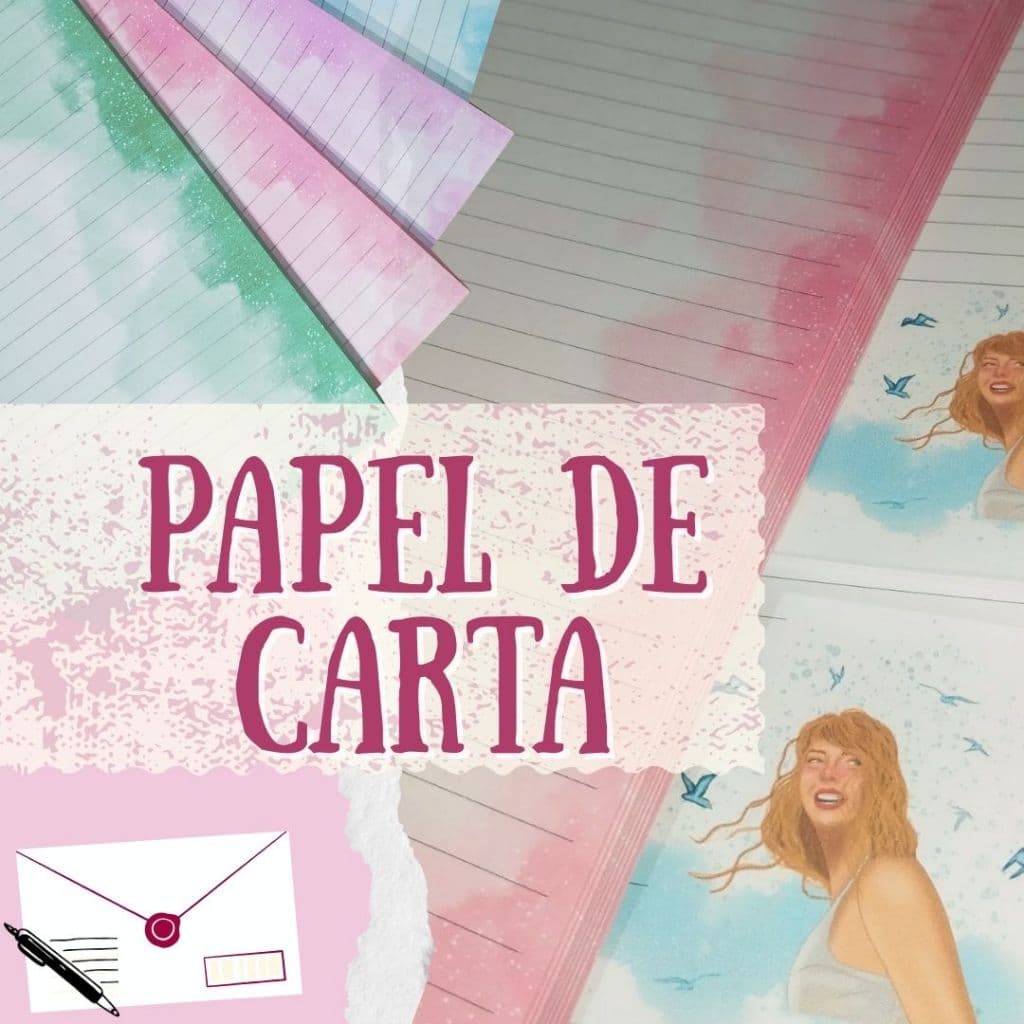 Papel para carta - FOLHAS SEM FURO e SOLTAS - Linhas - Taylor Swift -Vários temas-escrita - Folha Offset 90g