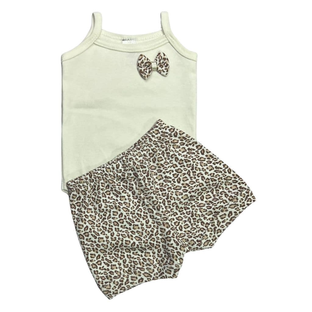 Conjunto Bebê - Body Alcinha com Lacinho - Shorts