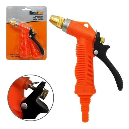 Esguicho Tipo Pistola para Mangueira com Engate Rápido Jardinagem Casa Ferramentas 18x17cm - Bestfer