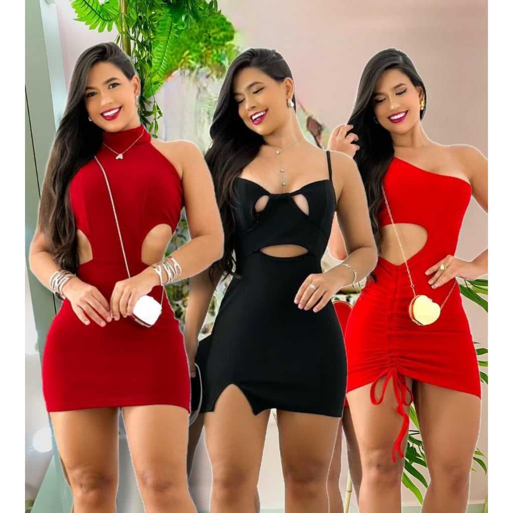 Kit 5 Vestidos Festa Vários Modelos