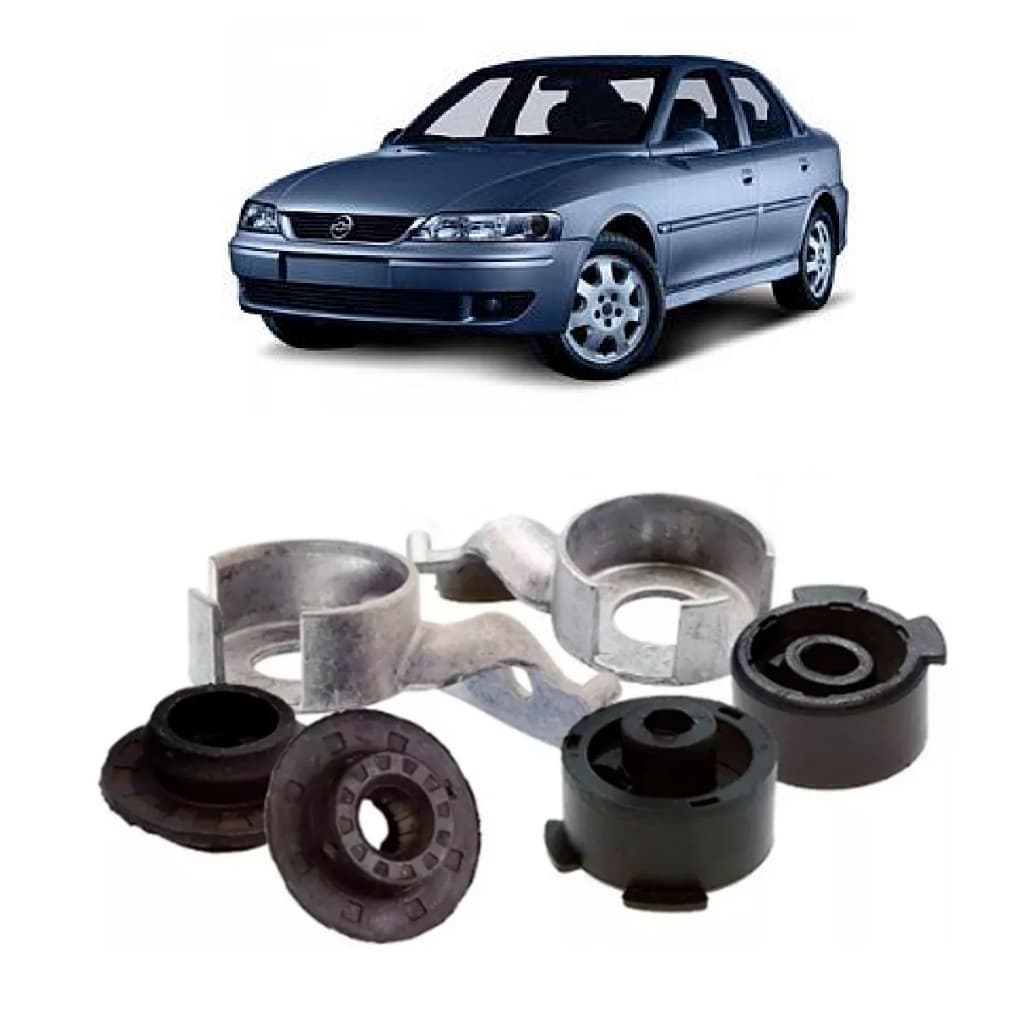 Kit Suporte Coxim Radiador Gm Vectra 1997 ate 2005 Superior + Inferior