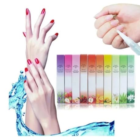 Kit 6 Canetas Óleo Hidratante Para Cutícula Tratamento Revitalizante Unhas Promoção manicure acrigel