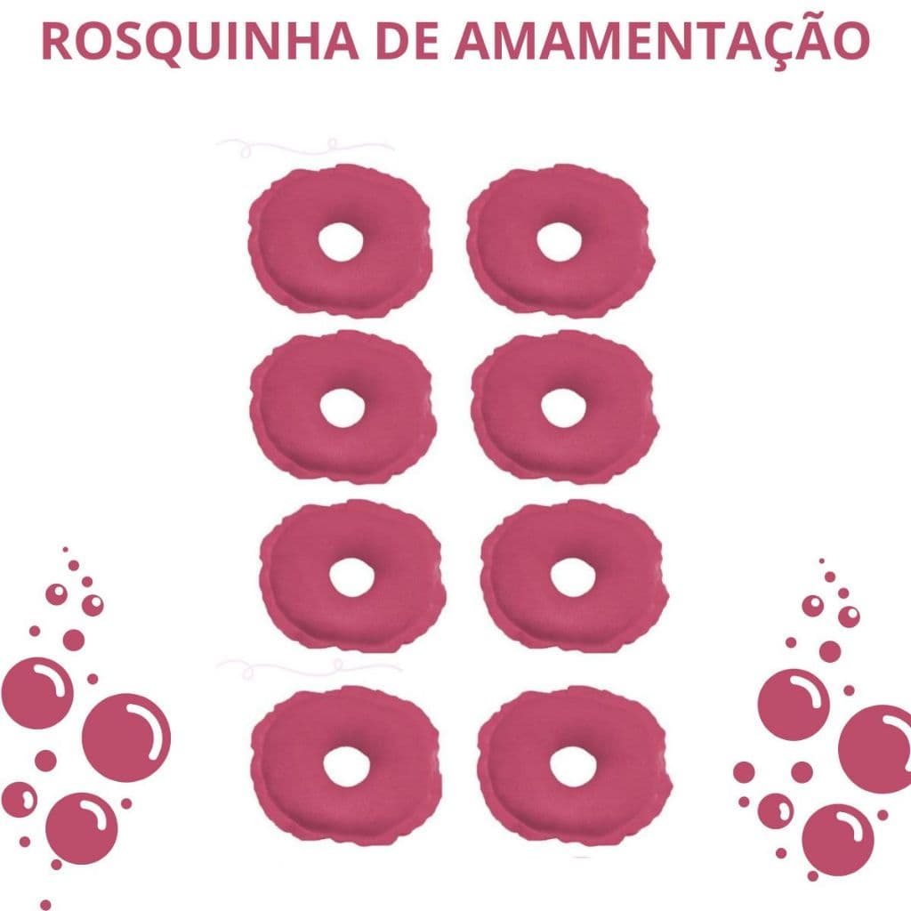 Kit 8 Rosquinhas De Amamentação Absorvente Protetor Lavável Macia Confortável Para Seios