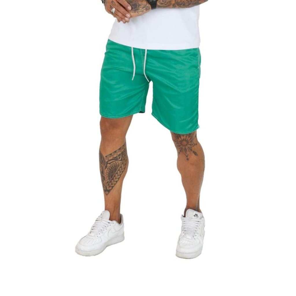 Short Bermuda Tactel Grosso Masculino Mauricinho Surf Praia Piscina Cores Lisas Conforto