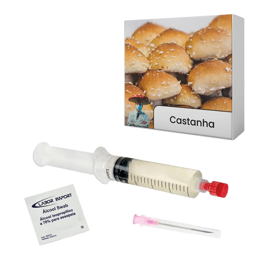 Semente de Cogumelo Castanha 10ml - Cultura Líquida Seringa de Micélio Pholiota adiposa Chestnut