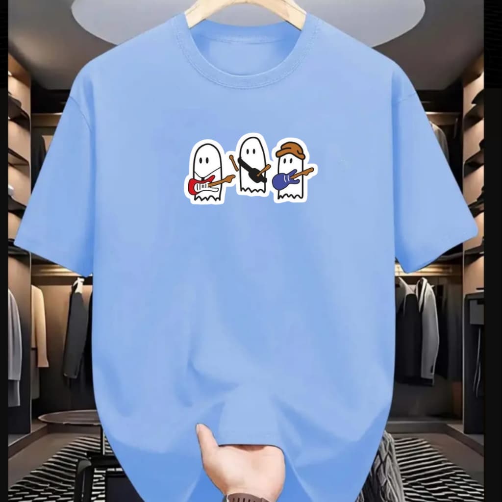 Camiseta Unissex Fantasminhas Guitarrista 100% Algodão
