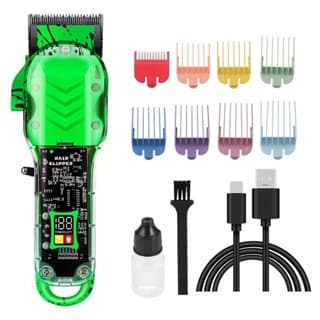 Máquina de Cortar Cabelo Barbeador Profissional Transparente GT-9896