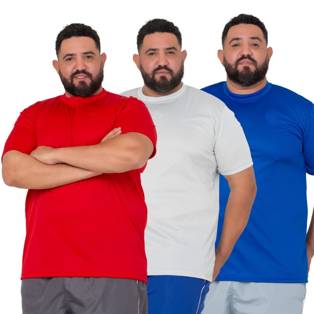 Camiseta Dry Fit Masculina Tamanhos Gigantes  Plus Size Top do G1 ao G3