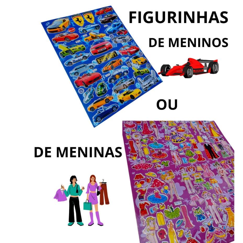 FIGURINHAS ADESIVOS DIVERTIDOS PARA CRIANÇAS
